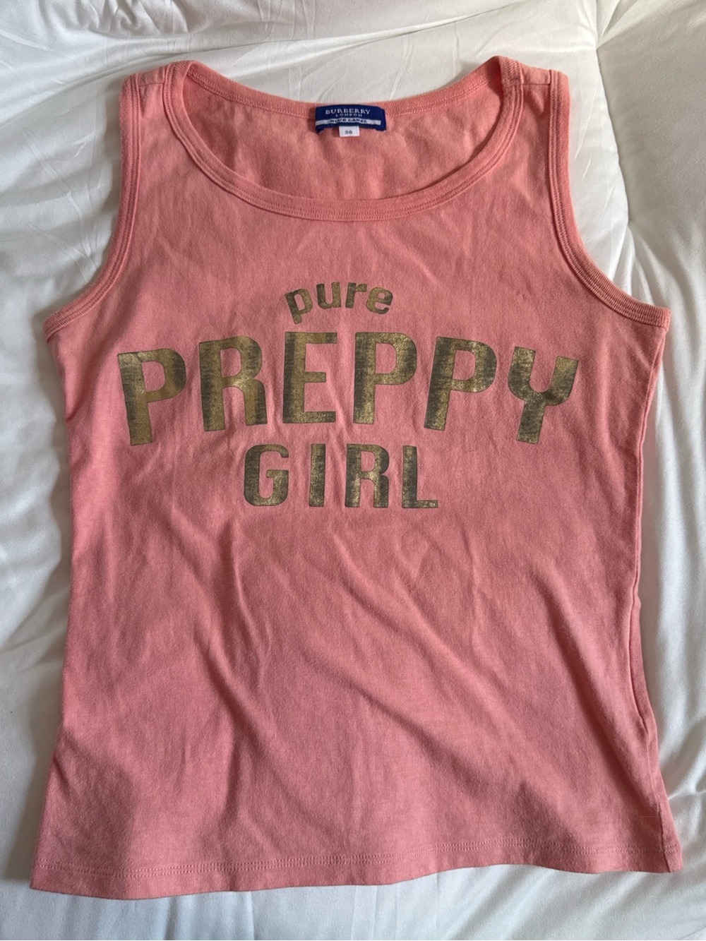 Y2K Burberry Japanese Exclusive “Pure Preppy Girl” Tank Top